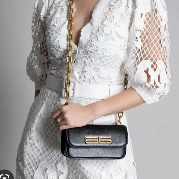 Balenciaga Gossip XS Leather Crossbody Shoulder Bag Black - Picture 4 of 16